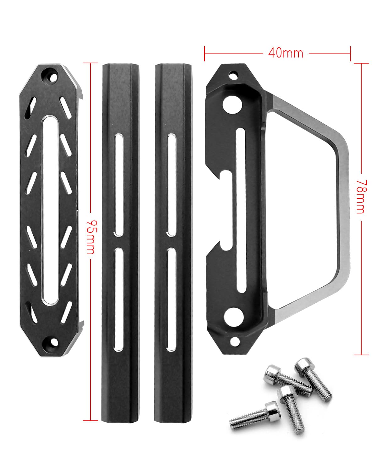 Marco Protector de Transmisor Flysky Negro de Aleación de Aluminio para Coche RC