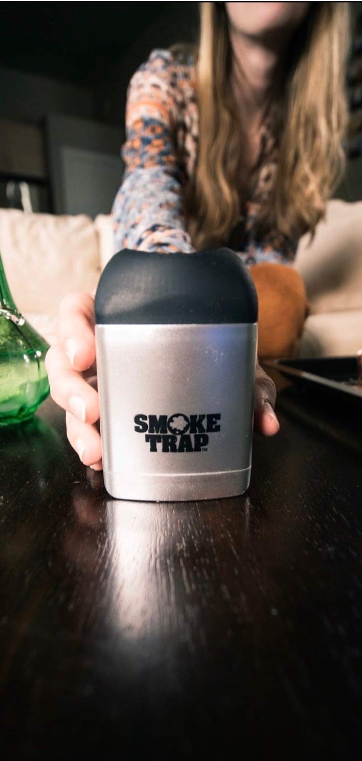 Smoke Trap 2.0 – Filtro de aire personal (Sploof) – Filtro de humo con filtro reemplazable – más de 300 usos (plata)