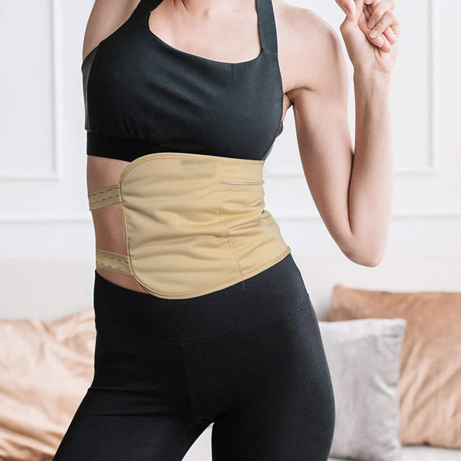 TROONZ Aceite ricino,Envoltura Corporal para el Cuidado la Cintura y el Cuello - Paquete compresas Aceite ricino Altamente Absorbente, Reutilizable con Correa elástica