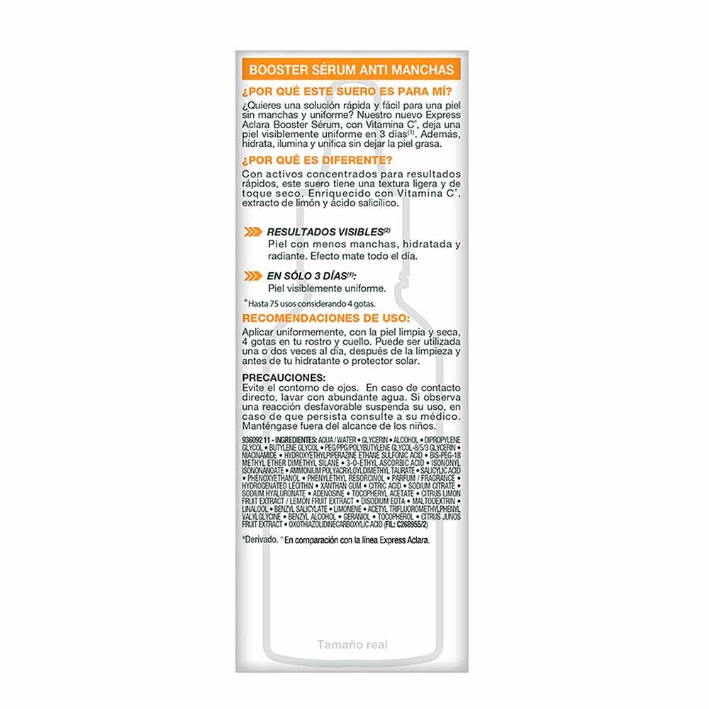 Garnier Skin Active Kit Micelar Todo en 1 400ml y 100ml + Express aclara booster serum anti manchas con vitamina c - 30 ml Serum