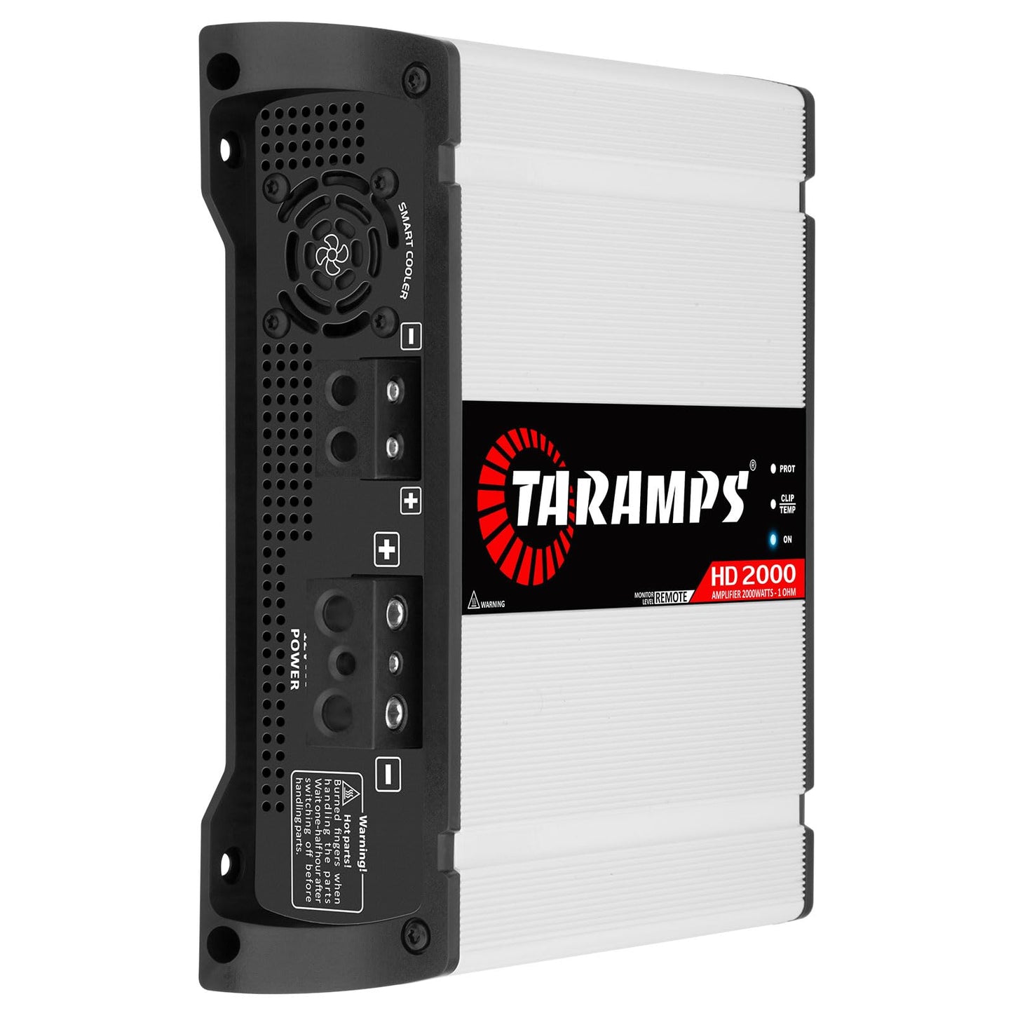 Amplificador Rango Completo Taramps Blanco con Monitor LED y Crossover Clase D de 2000 W RMS 1 Canal 1 Ohmio