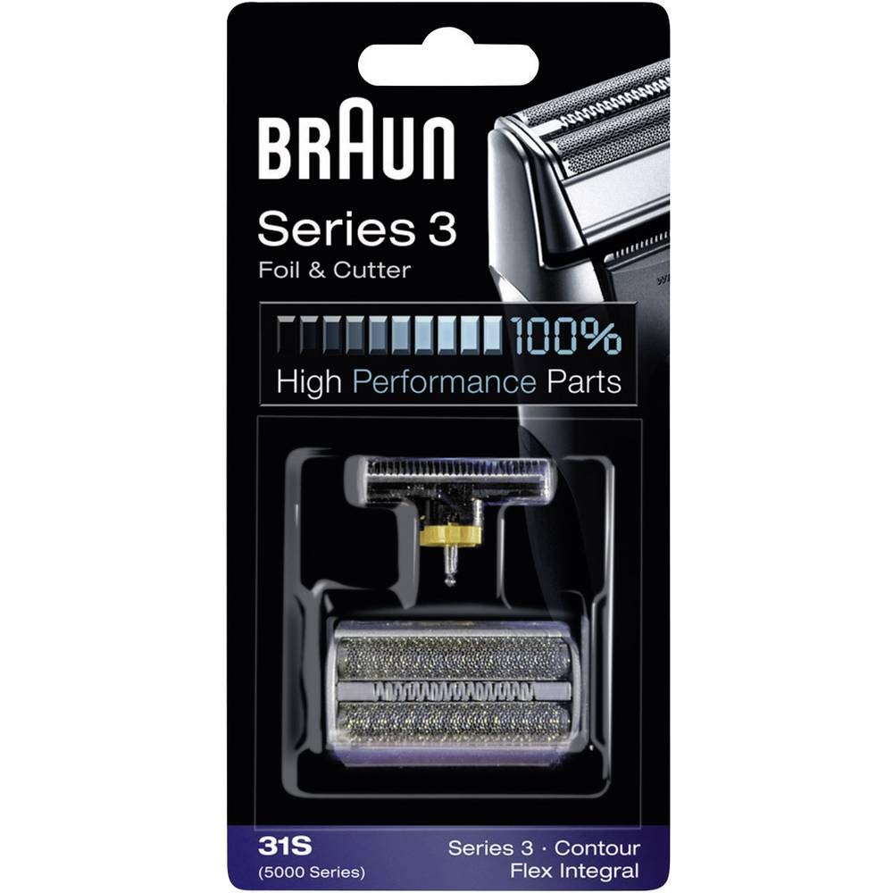 Braun Base 31S Shaving head - Accesorio para máquina de afeitar (Shaving head, 1 cabezal(es), Negro, Braun, Series 3, 22 mm)