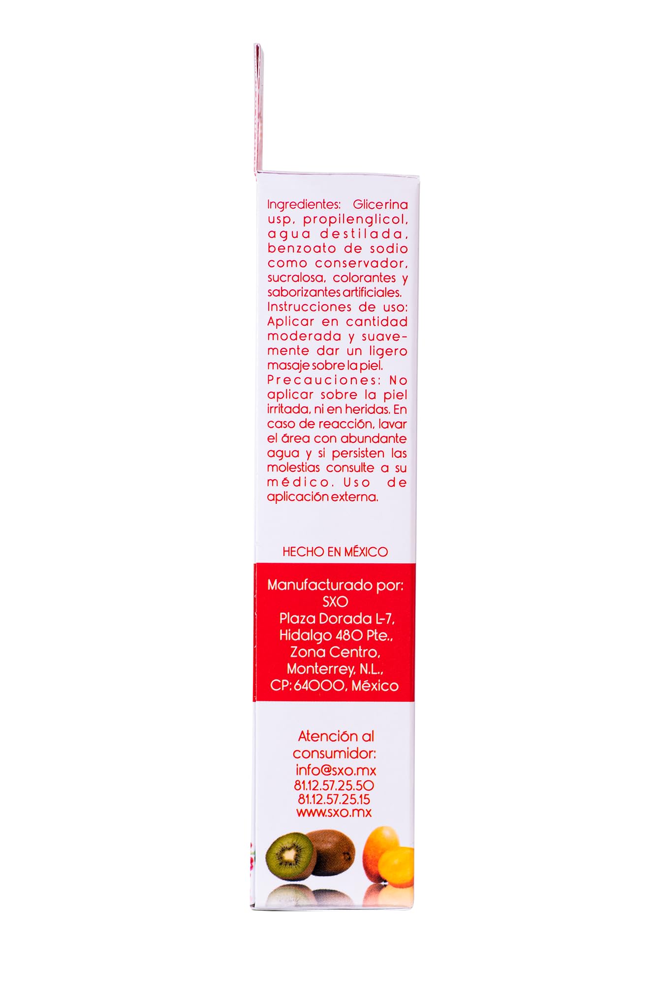 Aceite para Masaje SXO Fruta de la Pasión Térmico y Comestible Grado Alimenticio
