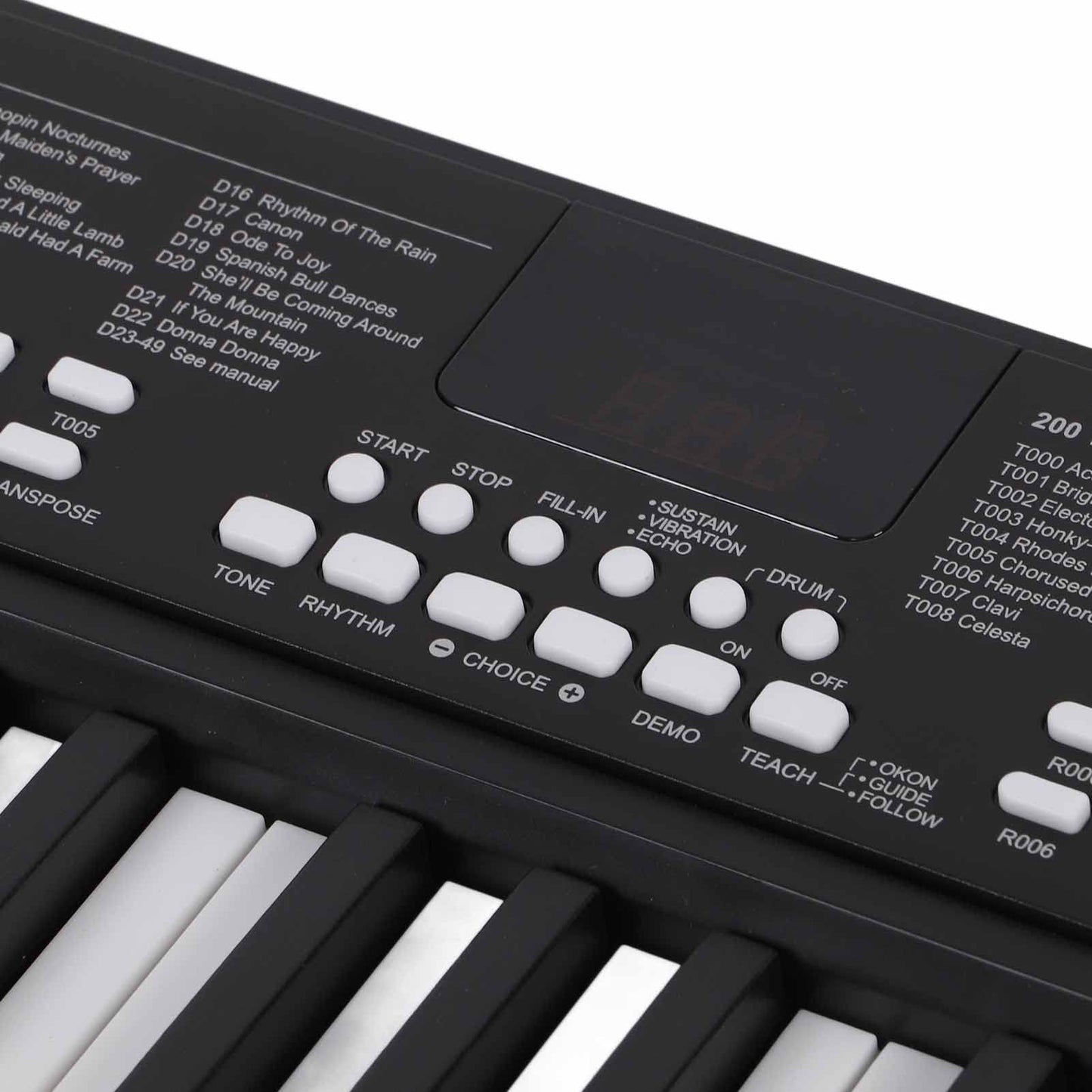 Teclado Electrónico Recargable de 37 Teclas Instrumentos Musicales con Conector para Auriculares