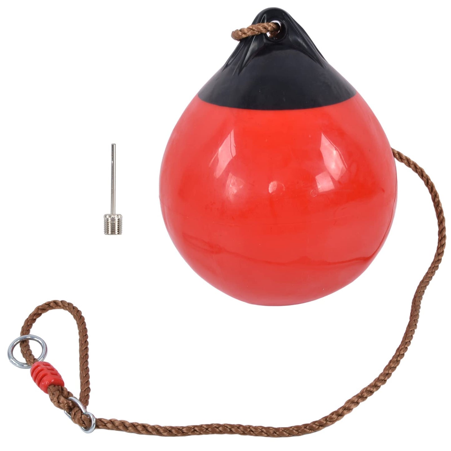 FOUF Columpio de Bola Inflable, Columpio para Niños Y Columpio de árbol, Plataforma de Columpio de Cuerda, Columpio, Accesorios para Patio de Recreo, 29 Cm/11,4 Pulgadas, Rojo Pequeño con Cadena