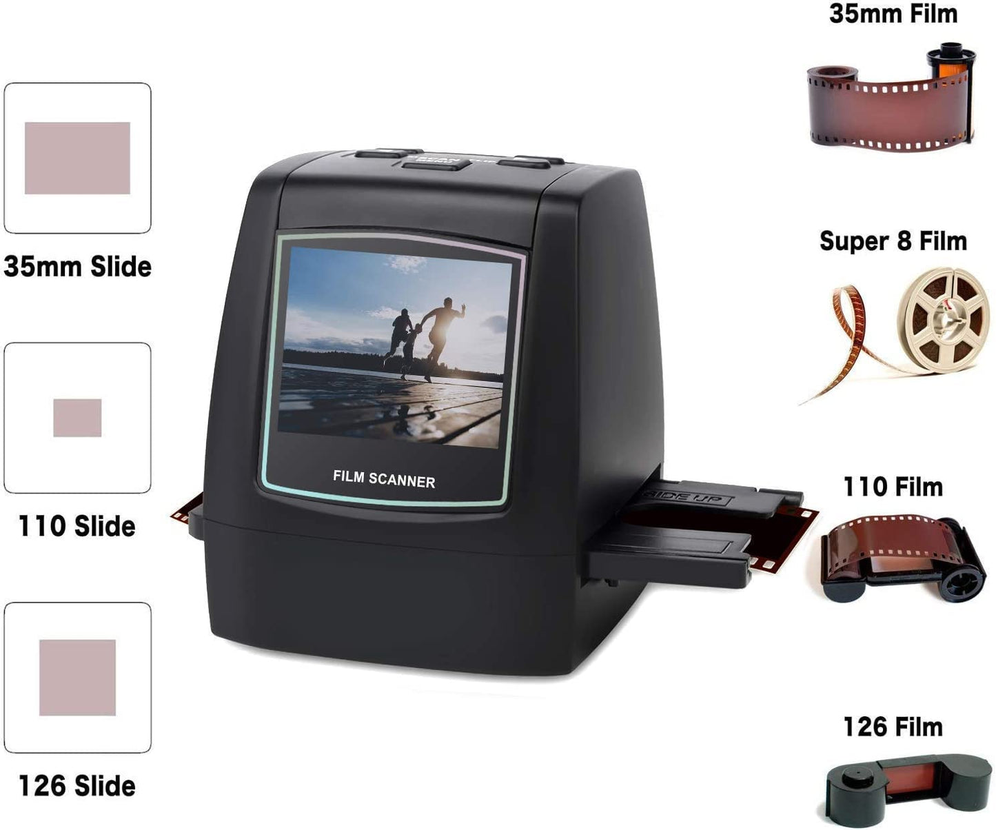 Escáner de Diapositivas y Negativos DIGITNOW 22MP con Memoria de 128 MB y Pantalla LCD 2.4 Pulgadas