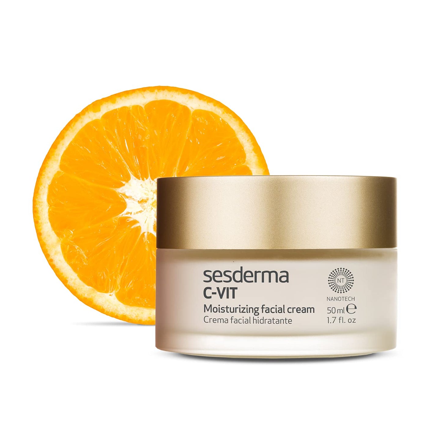 SESDERMA C-VIT- Crema Hidratante Facial Vitamina C + Ginkgo Biloba + Extracto naranja dulce | Anti Edad, Anti Manchas, Aclarante, Reafirmante, Nutre y Repara | 50 ml