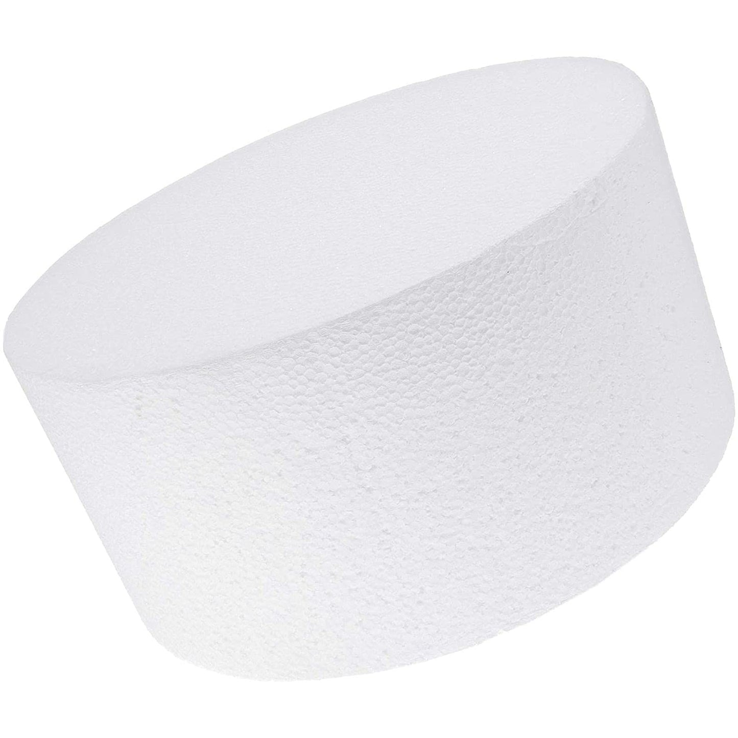 Bright Creations - Muñeco redondo para pastel de 8 pulgadas, forma redonda de espuma (blanco, 8 x 4 pulgadas)