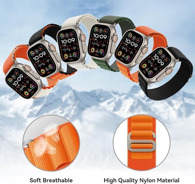 BuFan Band Case para Apple Watch 49mm 45mm 44mm 41mm 40mm para iWatch Serie 8 7 SE 6 5 4 3 2 1, Correa Deportiva Militar Resistente para Hombres y Mujeres