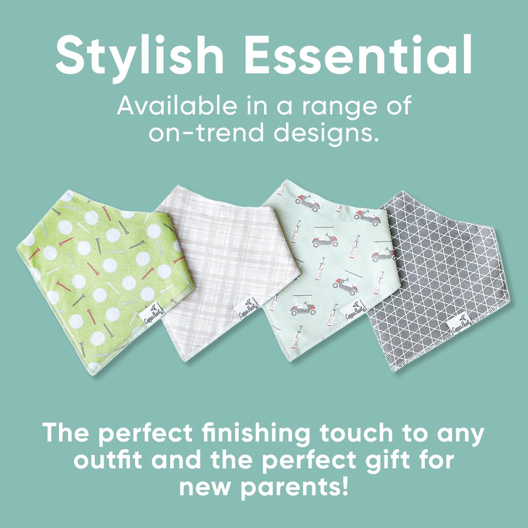 Baberos de cobre perla para bebé niño o niña, baberos bandana para dentición, baberos absorbentes para comer, recién nacido a niño, paquete de 4, Bogey