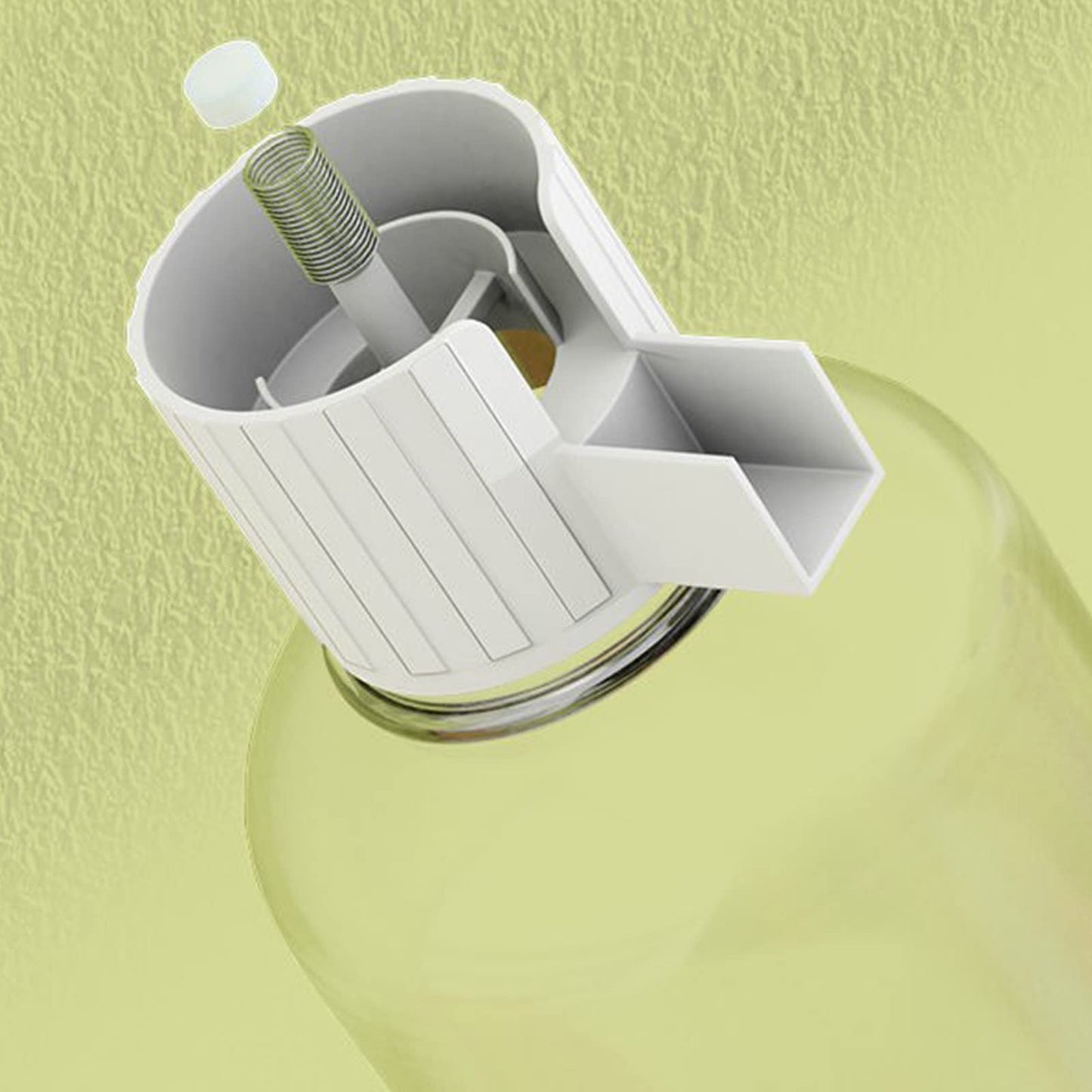 AMONIDA Plato Triple para Mascotas, Diseño Inclinable, Juego de Tazones de Agua para Mascotas, Protección de la Columna Cervical, Inodoro con Botella de Agua, Gato y Perro (Verde)