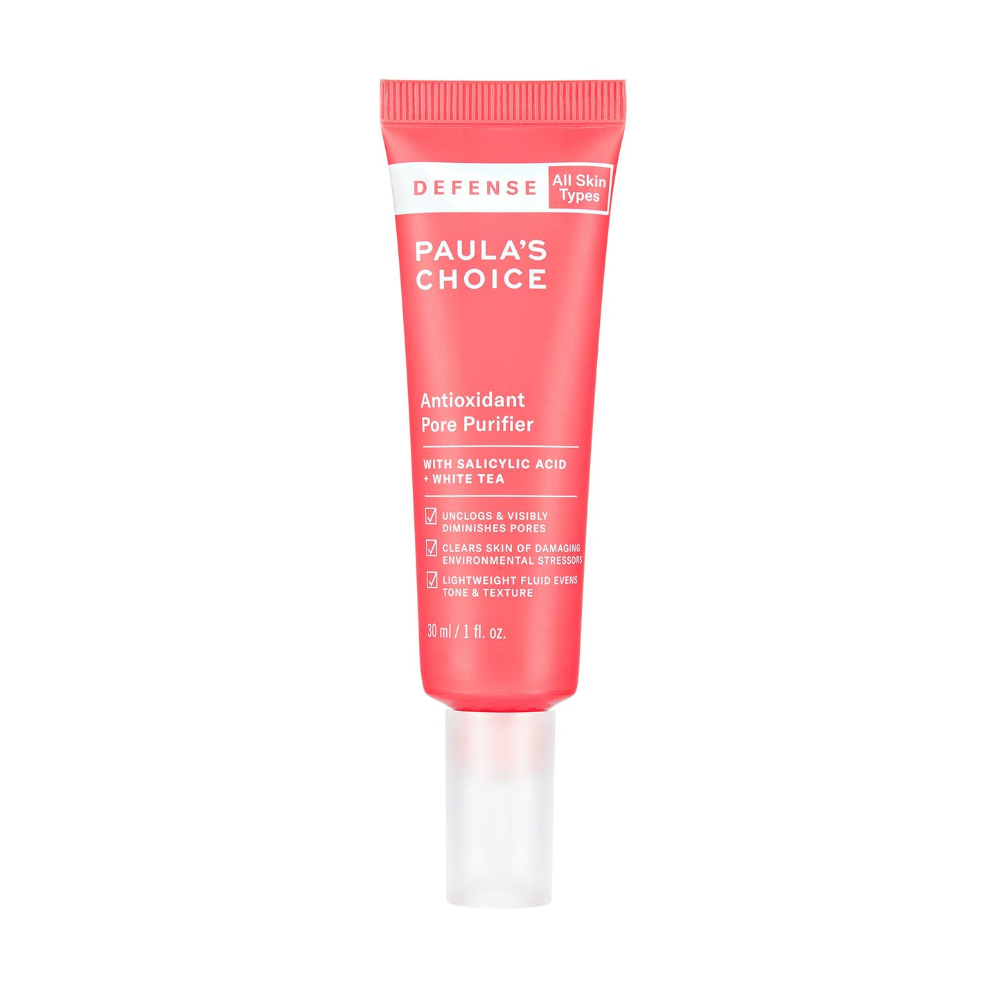 Paula's Choice-DEFENSE Antioxidant Pore Purifier, Concentrated Serum w/Azelaic Acid, Salicylic Acid & White Tea, Anti-Pollution & Free Radical Damage Protection for All Skin Types, 1 Ounce Tube