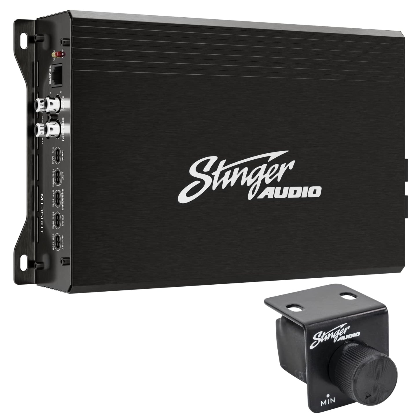 Amplificador de Audio Monobloque Stinger Negro con Control Remoto de Graves para Coche