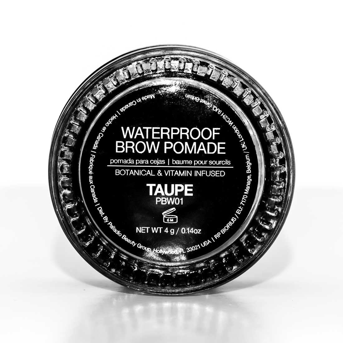 Palladio Pomada para Cejas Resistente al Agua, 24 Horas de Duración, Fórmula Resistente al Agua, a Prueba de Borrones y Sudor, Definido y Impecable, Taupe