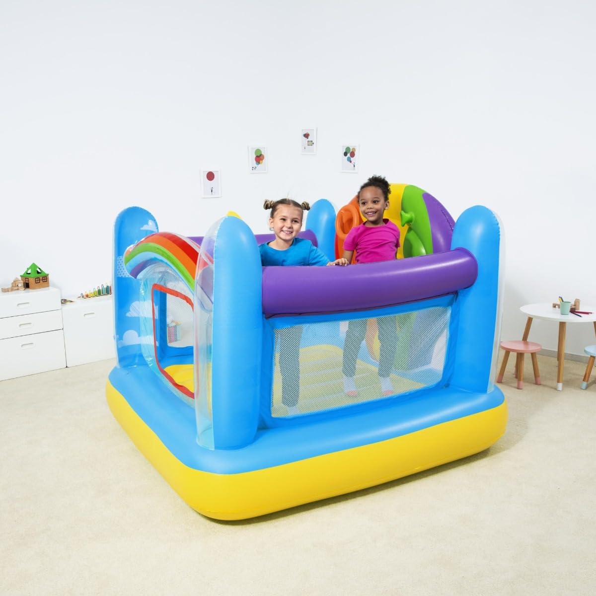 Bestway Brincolín Inflable Centro de Juego Globo Aerostático 175 cm x 173 cm x 137 cm