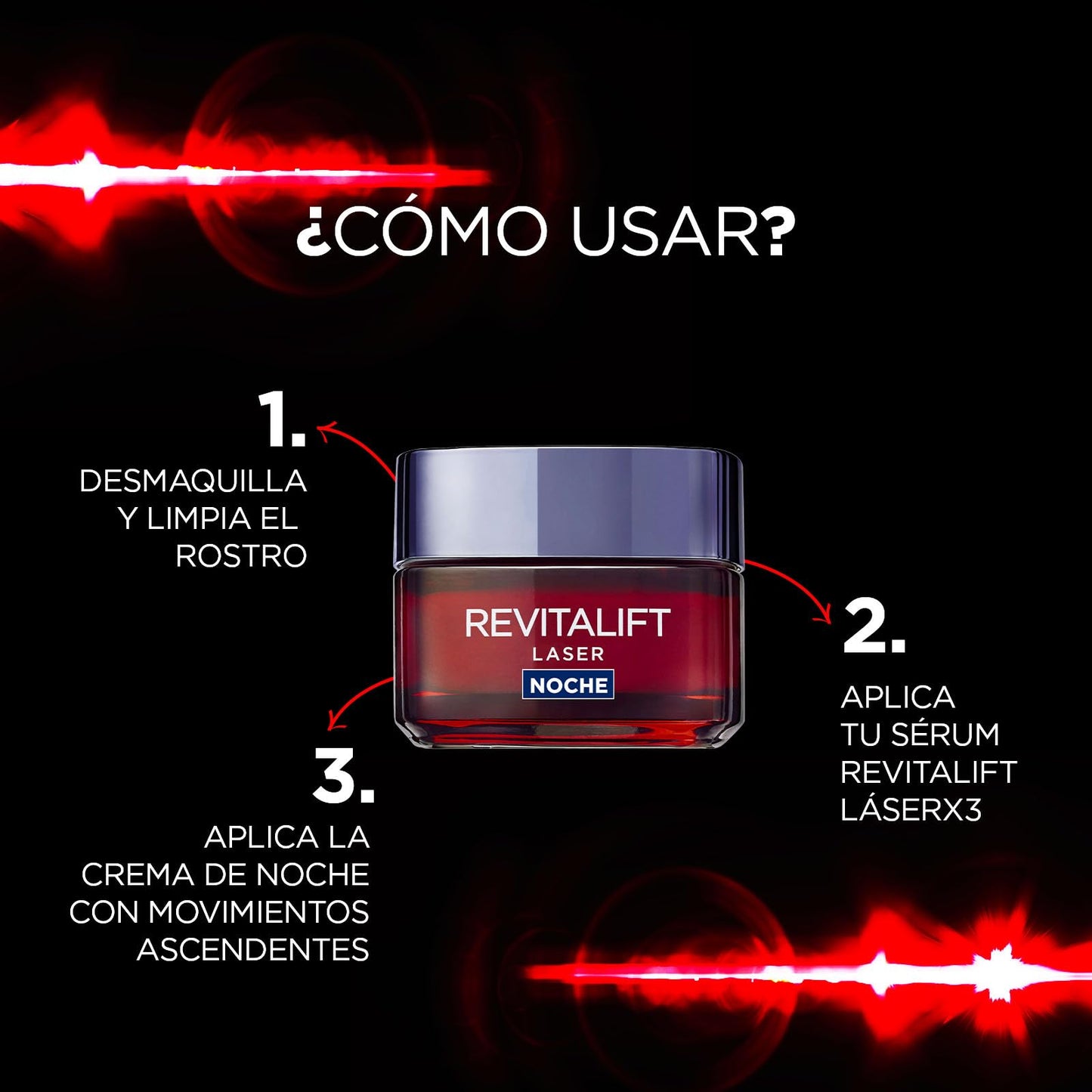 L'Oréal Paris Crema de Noche Revitalift Láser X3, 50ml