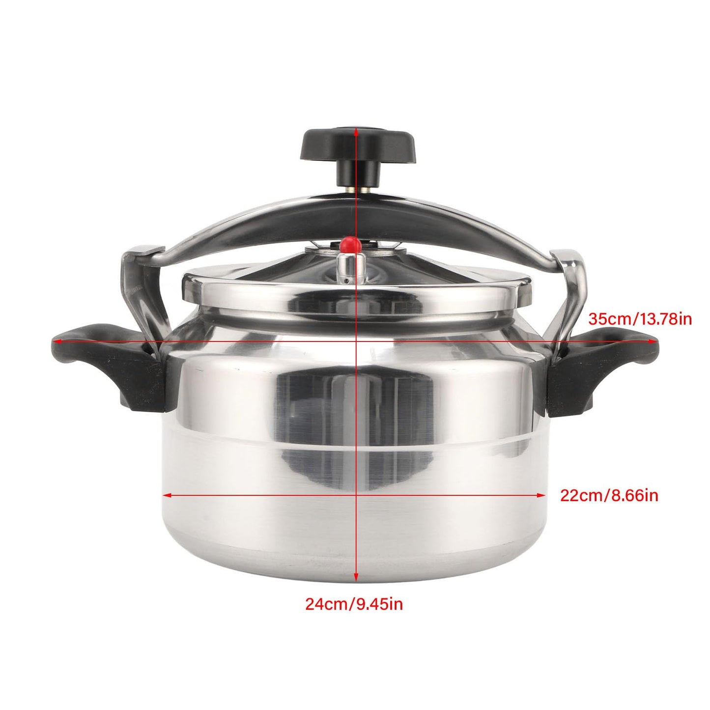 Fosa Olla a Presión de Acero Inoxidable, Olla a Presión de Utensilios de Cocina de Gran Capacidad a Prueba de Explosiones para Cocina de Inducción de Estufa de Gas de Arroz (5L)