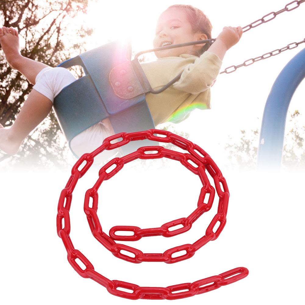 Alomejor Cadenas oscilantes Hierro Recubierto Cadena oscilante Cuerda Marco de Escalada Patio de la Yarda Cadena de eslabones oscilantes 1.5 M para Accesorio de Asiento Giratorio(26 * 22 * 3cm-Rojo)