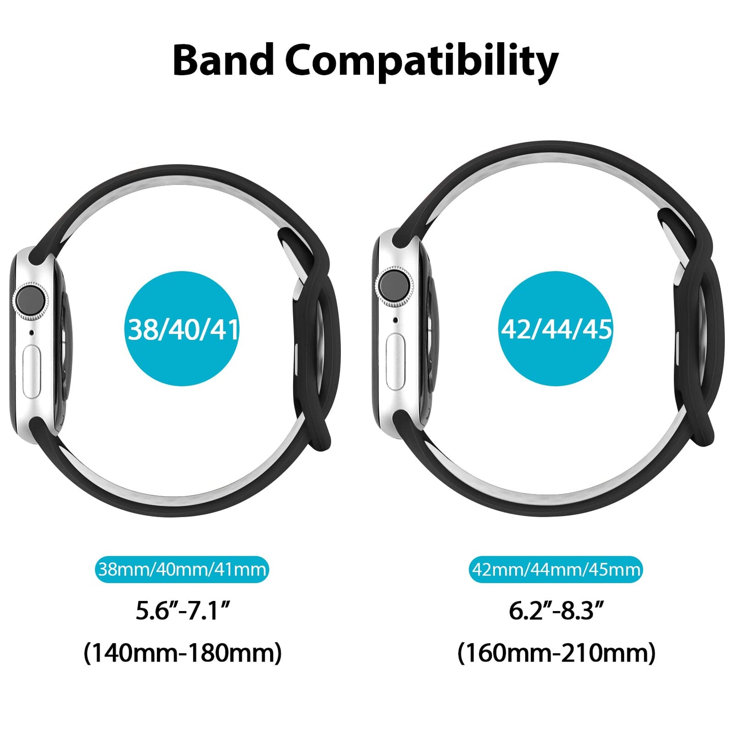 Paquete de 3 bandas deportivas compatibles con Apple Watch Band 42mm(Serie 3 2 1) 44mm 45mm 46mm 49mm Mujeres Hombres, correas de repuesto transpirables de silicona suave compatibles con iWatch Ultra SE Series 10 9 8 7 6 5 4 3 2 1 (44/45/46/49/42mm(Series