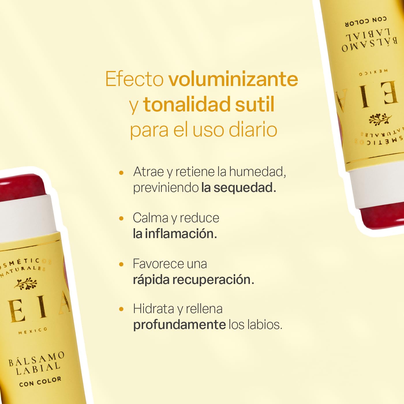 Bálsamo Labial Humectante TEIA Cosmeticos Rojo de Ingredientes Naturales