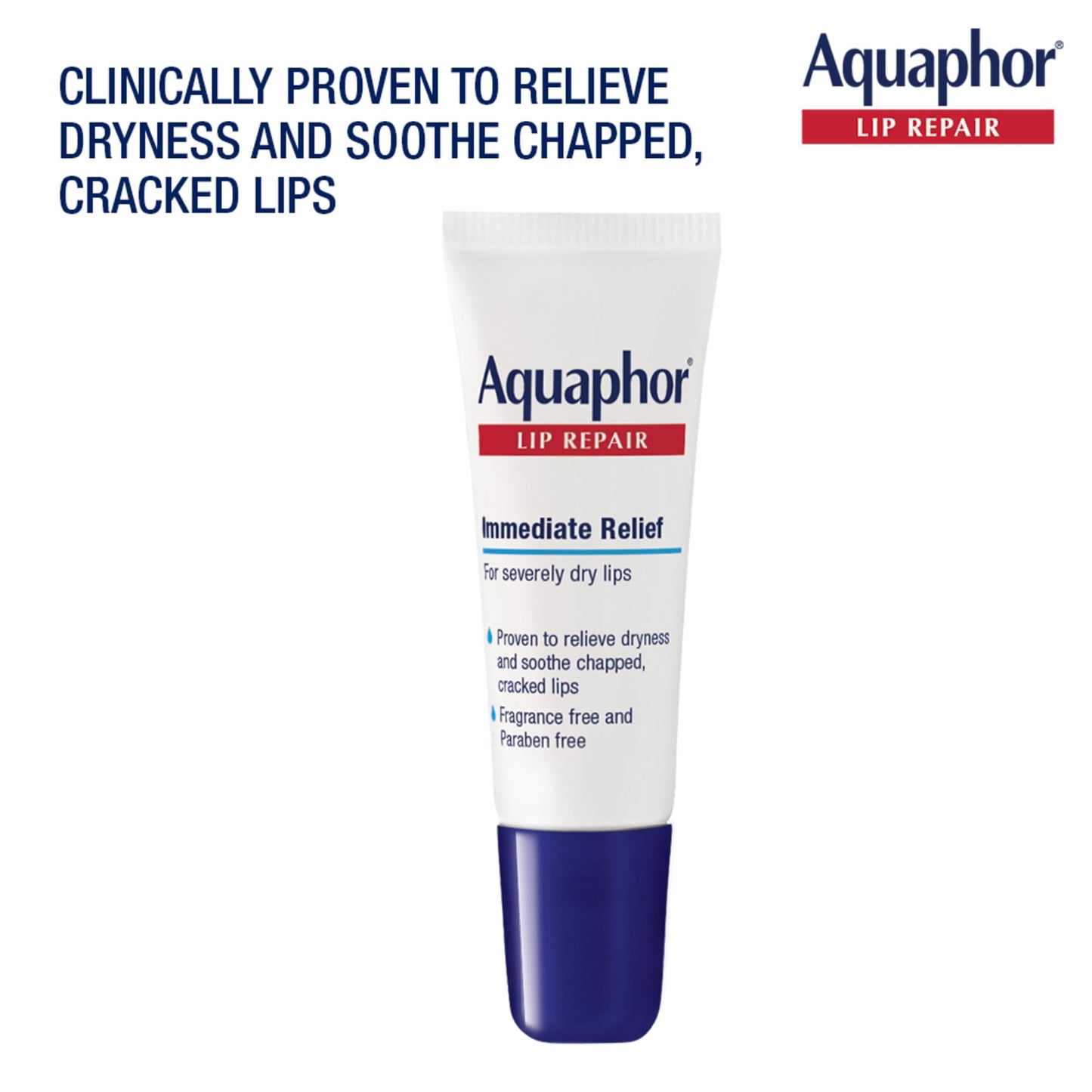 Aquaphor Lip Repair - Soothe Dry, Chapped Lips - Two .35 oz. Tubes