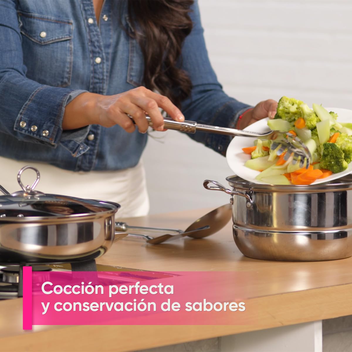 Bateria de Cocina Sofia Inox Acero Inoxidable 18 Piezas