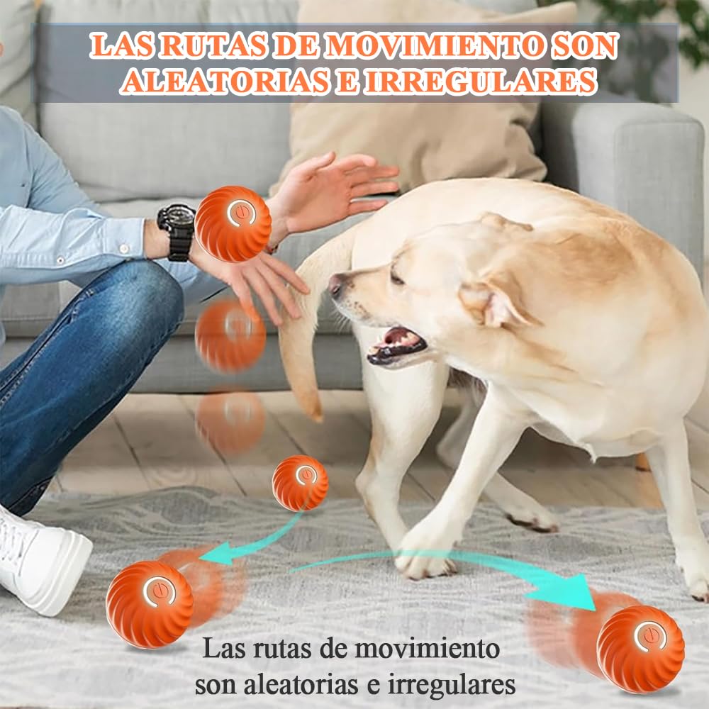 Pelota de Juguete para Perros Inteligente, Pelota Interactiva para Perro, Lanzador de Pelotas para Perro, Pelota para Perro Que Se Mueve Sola, Adecuado para Perros Pequeños/Pequeños/Medianos/Grandes