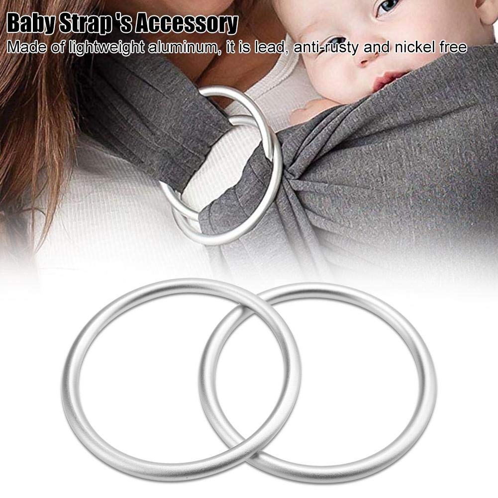 Anillo de cabestrillo para bebé Anillos de envoltura de aluminio Anillo portador Accesorio para niños recién nacidos Gran tamaño Baby Sling Rings para portabebés y eslingas