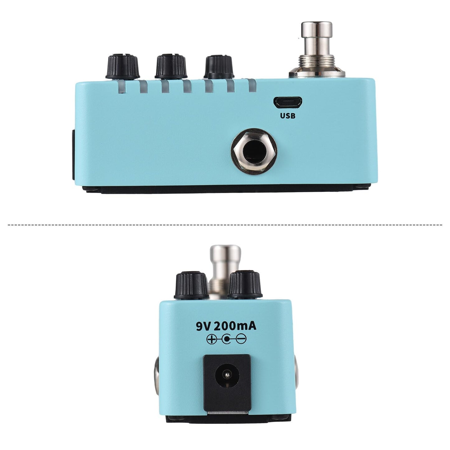 lifcasual Pedal Sintetizador de Guitarra Pedal de Efectos de Guitarra eléctrica 7 Modos de Sonido Synth True Bypass Carcasa metálica DC 9V Interfaz de Entrada/Salida de 6,35 mm ni Efecto Sintetizador