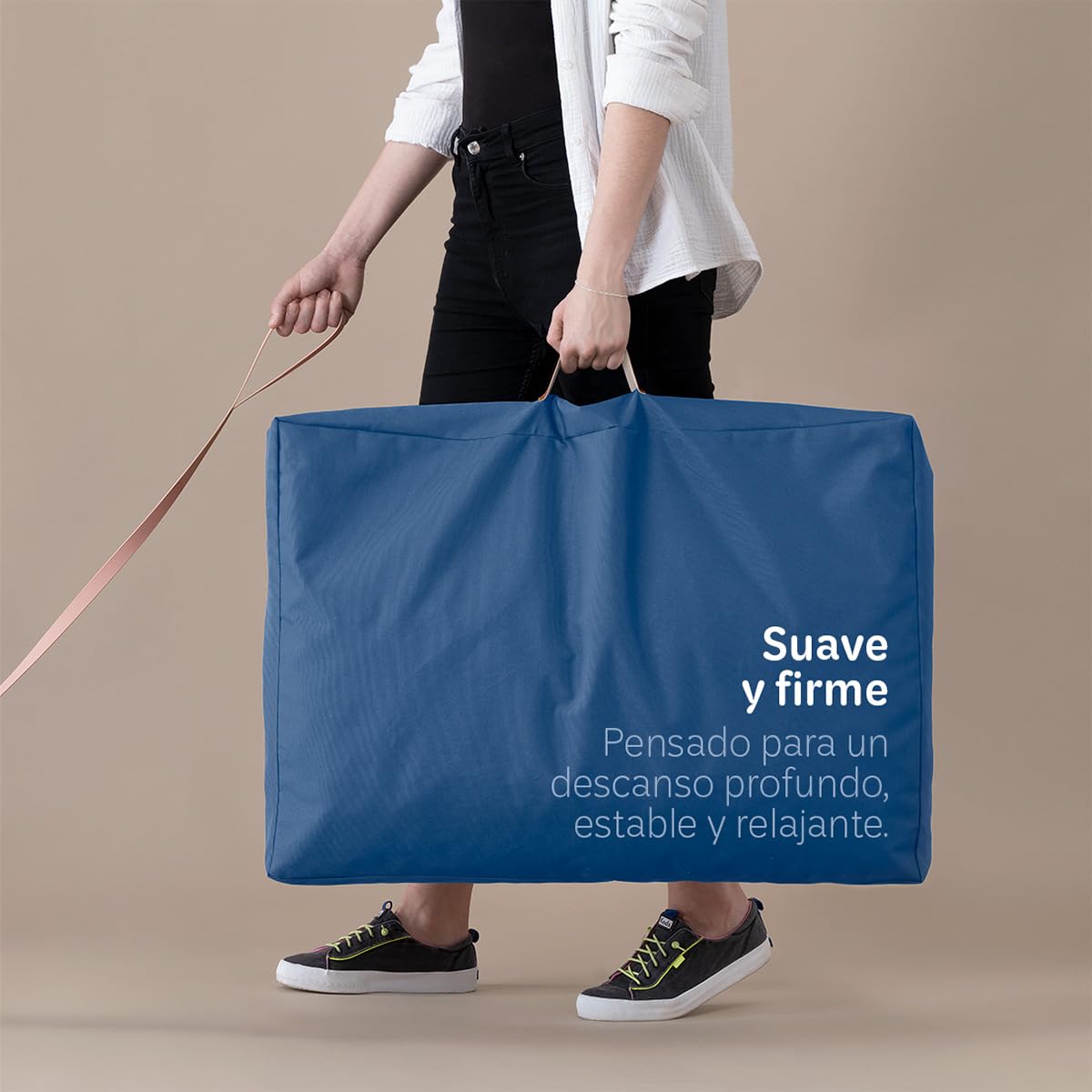 Cama Antiestrés de Foam ESQUIMAL Azul Mediana para Perros y Gatos