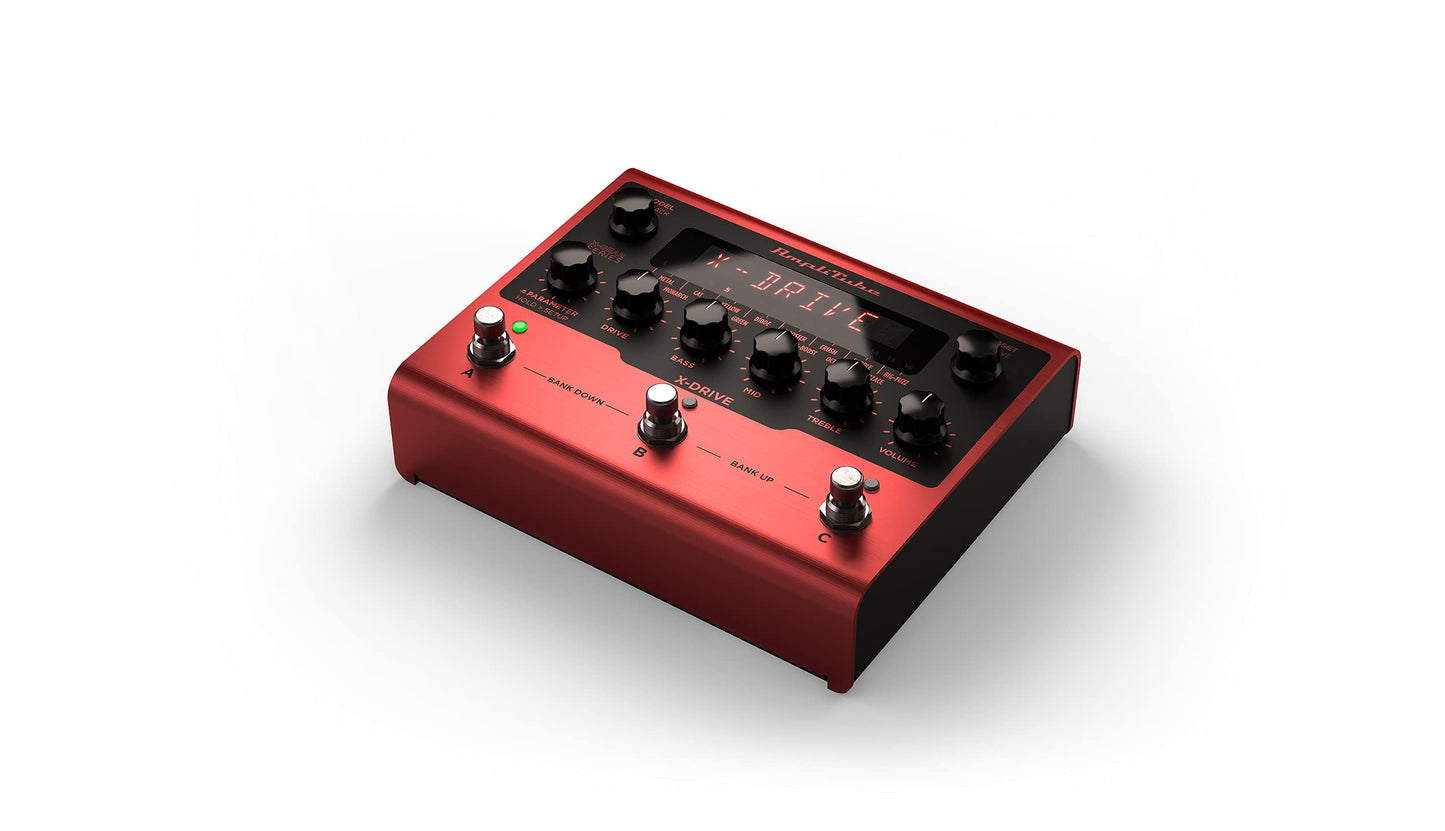 IK Multimedia AmpliTube X-DRIVE Pedal de distorsión, distorsión de todo el tiempo, sobremarcha, fuzz, compresor y más con emulación de gabinete a bordo