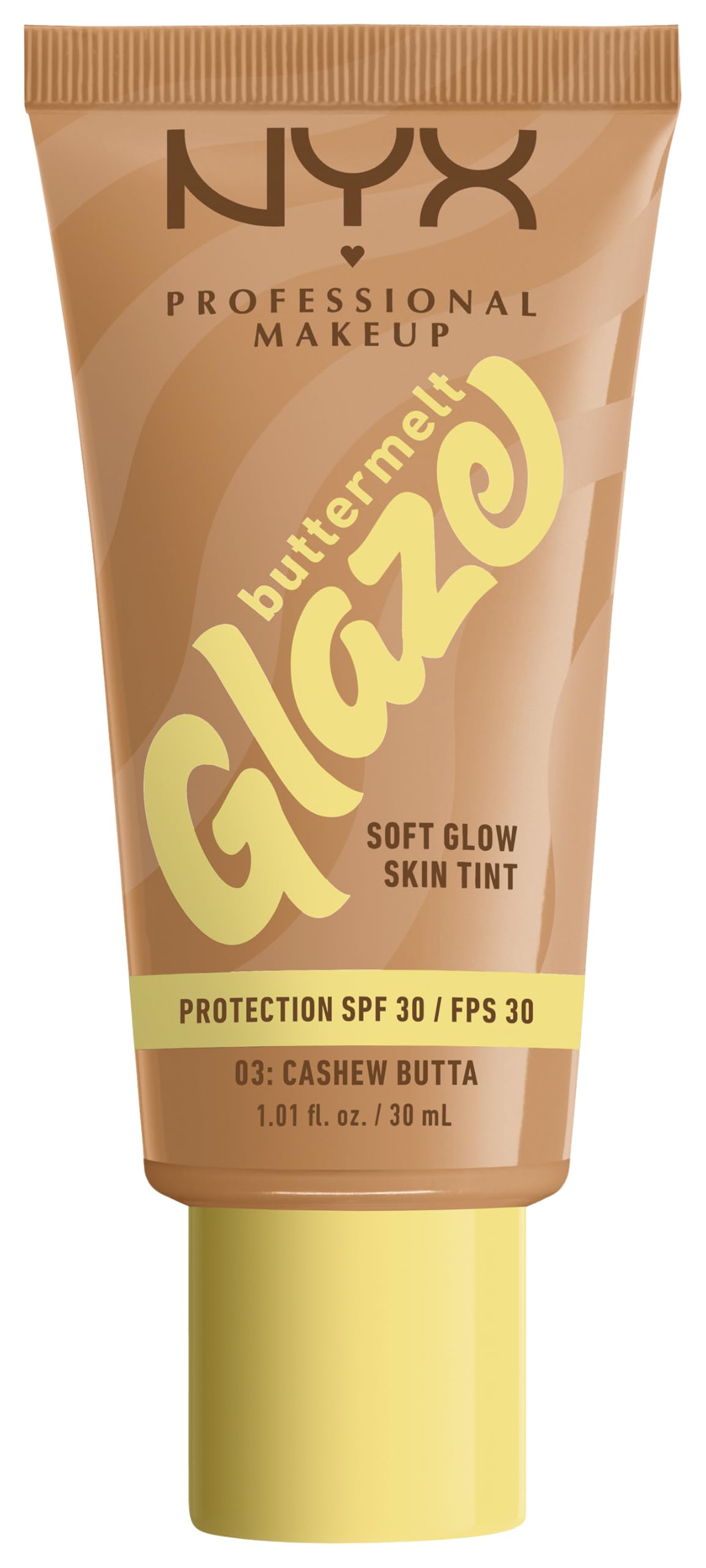 Tinta de Maquillaje Glaze Tint con SPF 30 de Nyx Professional Makeup, Tono Cashew Butta (Beige)