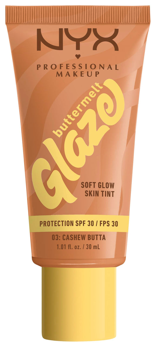 Tinta de Maquillaje Glaze Tint con SPF 30 de Nyx Professional Makeup, Tono Cashew Butta (Beige)