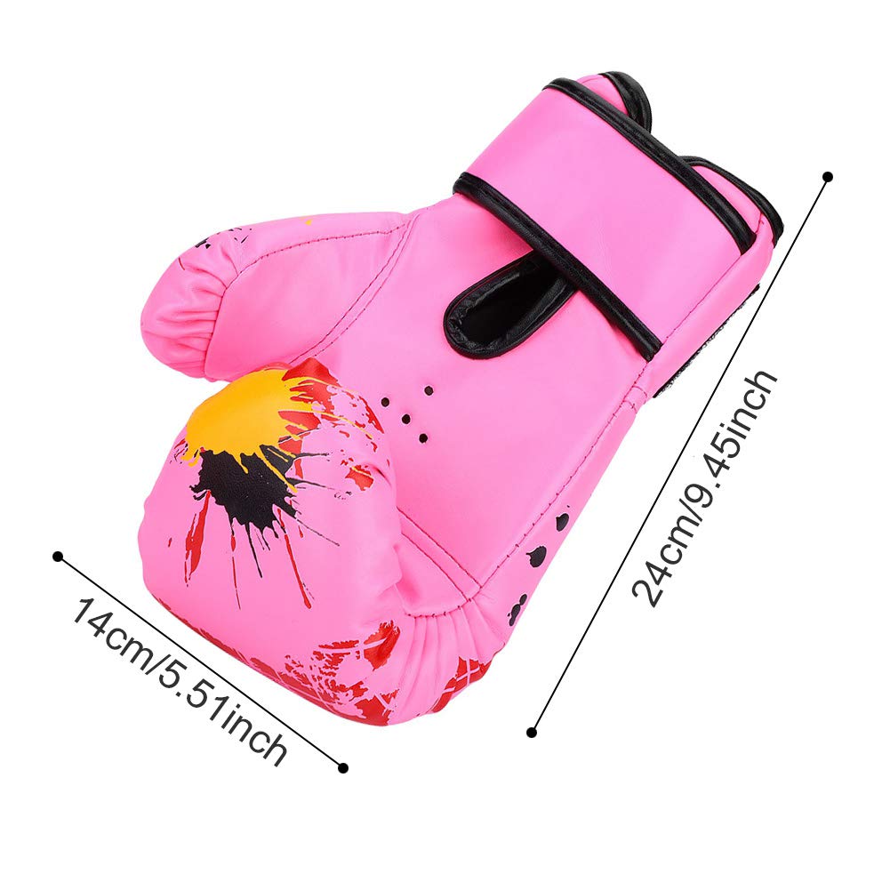Guantes de Boxeo para niños de Poliuretano para Sparring y Entrenamiento, para niños de 2 a 11 años, Color Rosa Equipo Deportivo Infantil