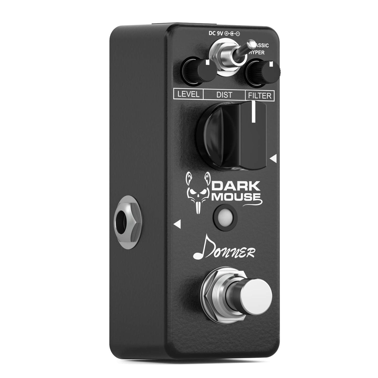 Donner Pedal de distorsión True Bypass Dark Mouse Distortion Guitar Effect Pedal