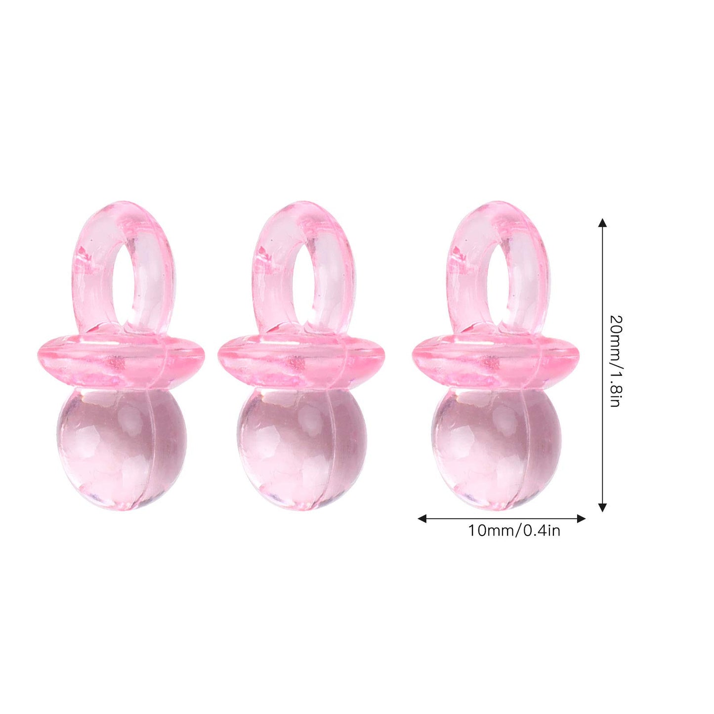 Chupetes Acrílicos Fiesta Bebé Rosa Decoración para Bautizo