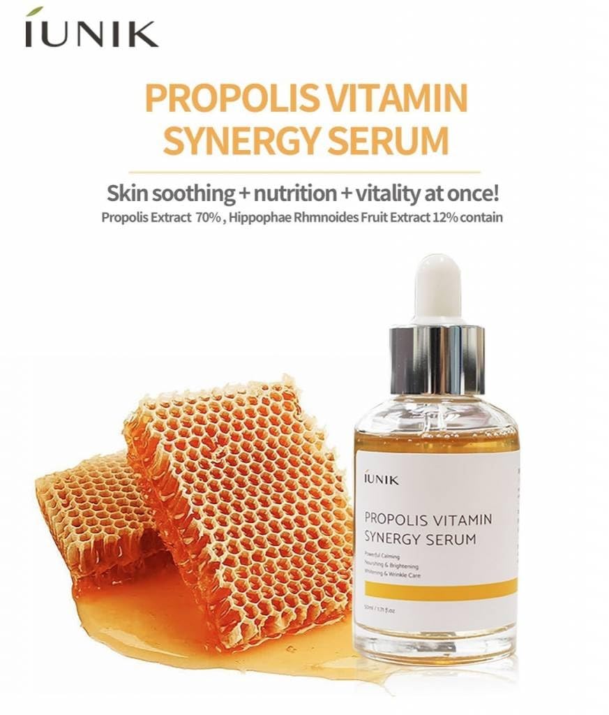 IUNIK Propolis Vitamina Synergy Suero Blanqueamiento Arrugas Cuidado Nutritivo Brightening
