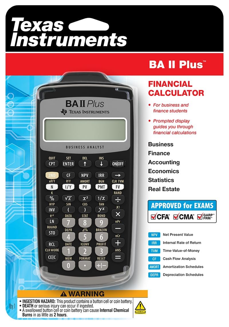 Calculadora Financiera Avanzada Texas Instruments BA II Plus Profesional