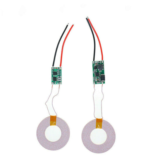 Abovehill Qi Módulo de carga inalámbrico cargador inductivo transmisor + receptor módulo de fuente de alimentación DC 5V 2A (diámetro exterior de bobina 43mm)-1 par