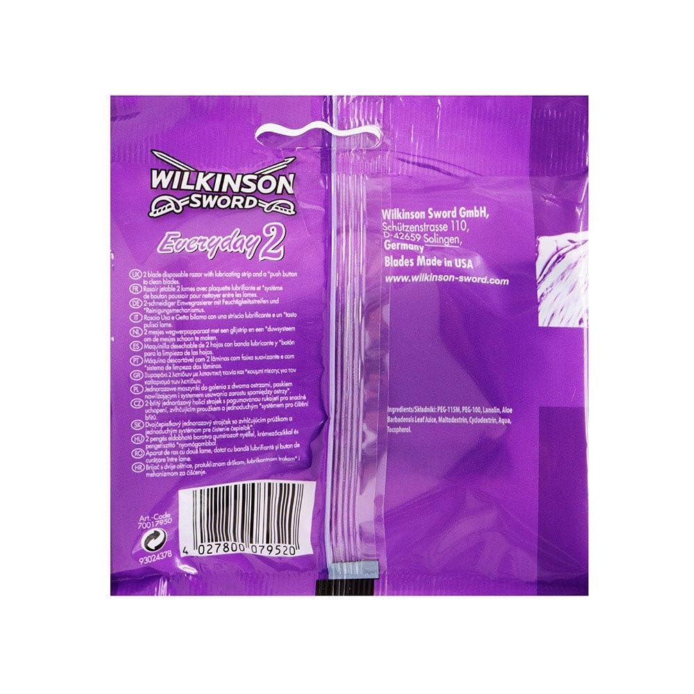 Wilkinson Sword Essentials 2 cuchillas de afeitar desechables para mujer 5