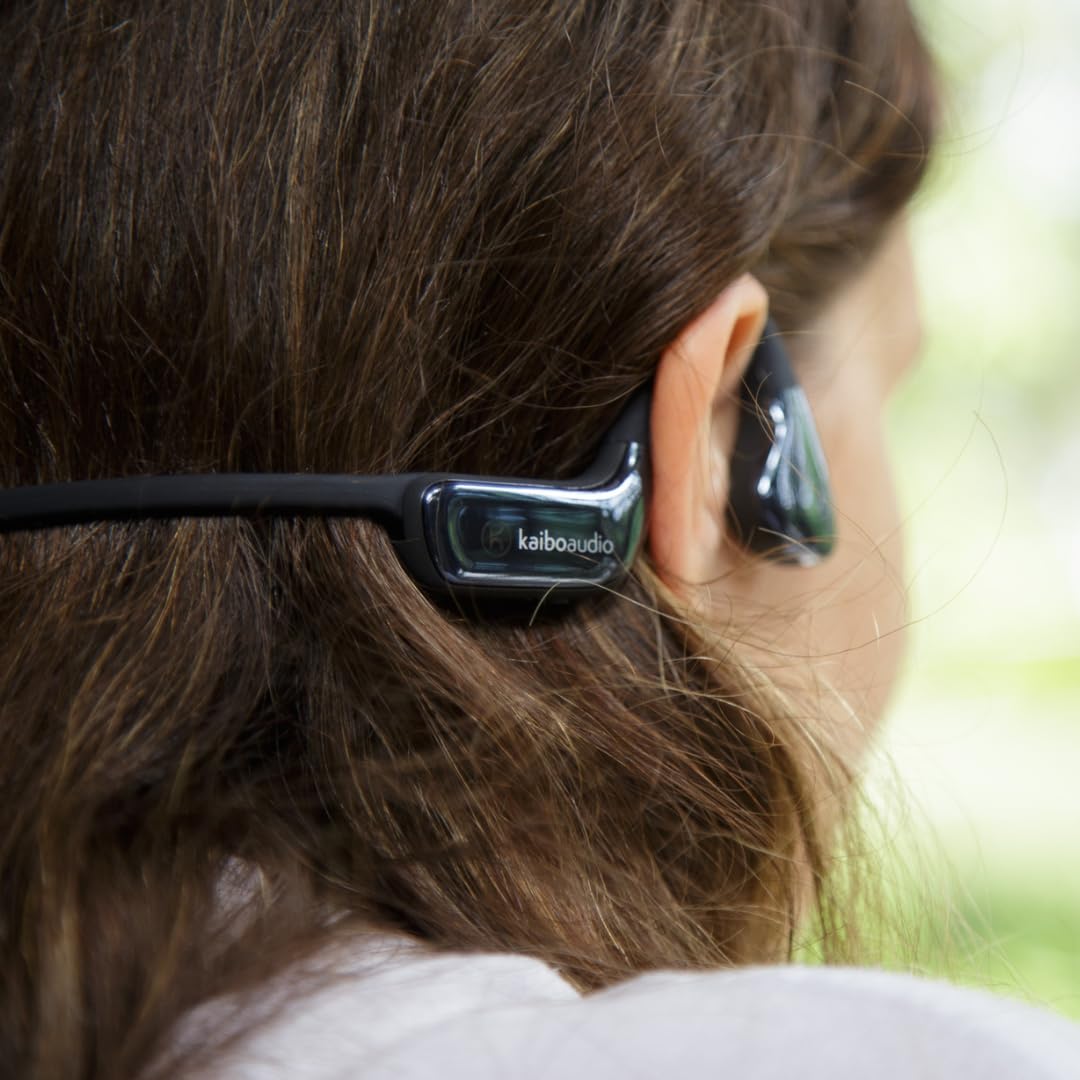 Auriculares Deportivos KaiboAudio Kaibo Flow Negro Conducción Ósea para Gimnasio y Micrófono con Cancelación de Ruido Impermeables IPX67