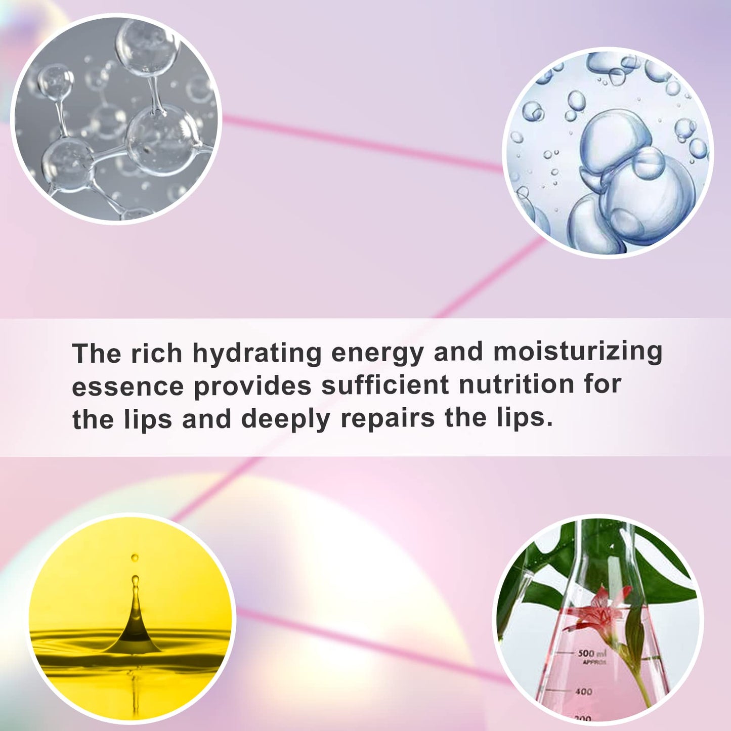 Mascarilla de Labios Joynest Gel Colágeno Rosa Pack de 30 Piezas Hidratante y Antienvejecimiento