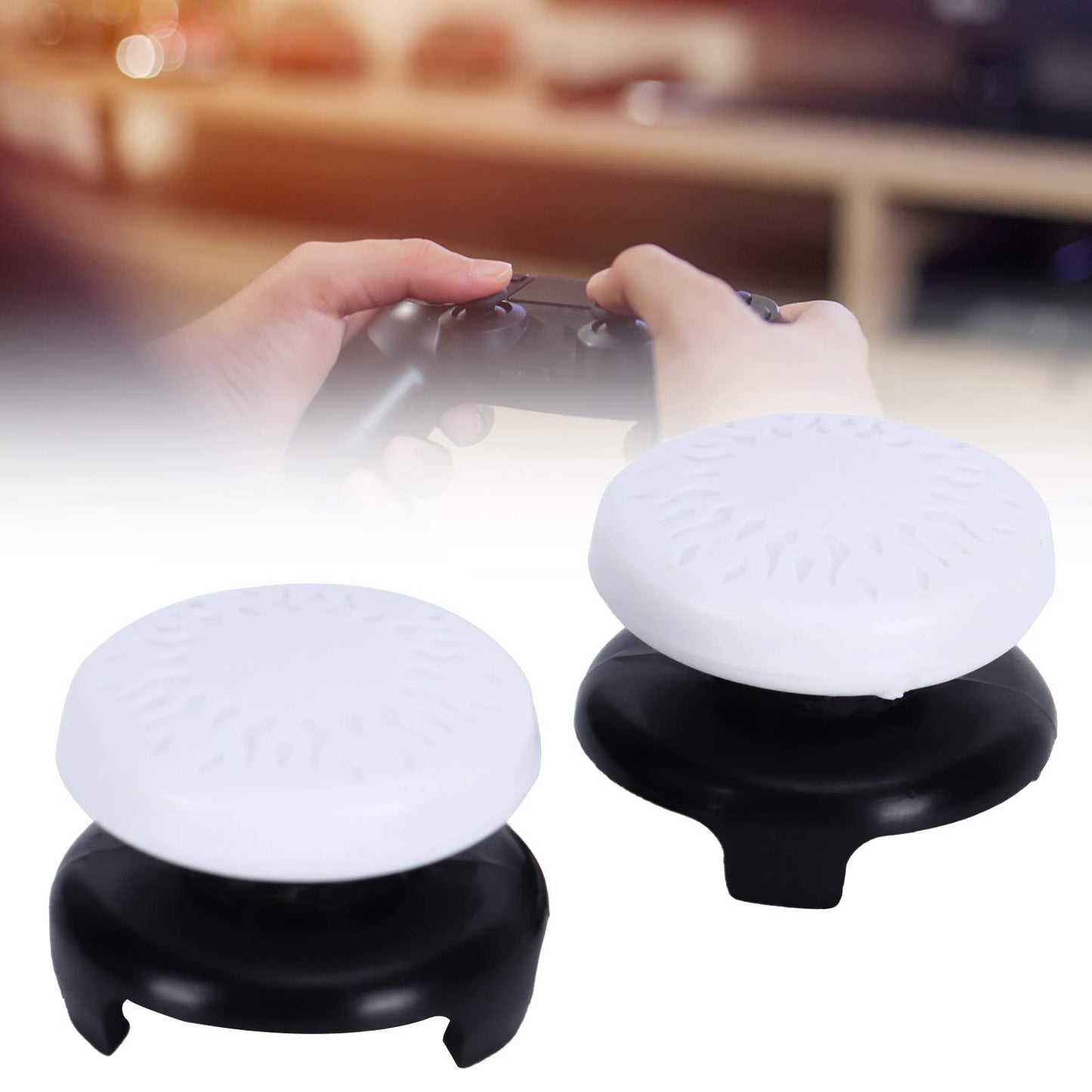 Agarre de Pulgar de Silicona ASHATA Blanco para PS5