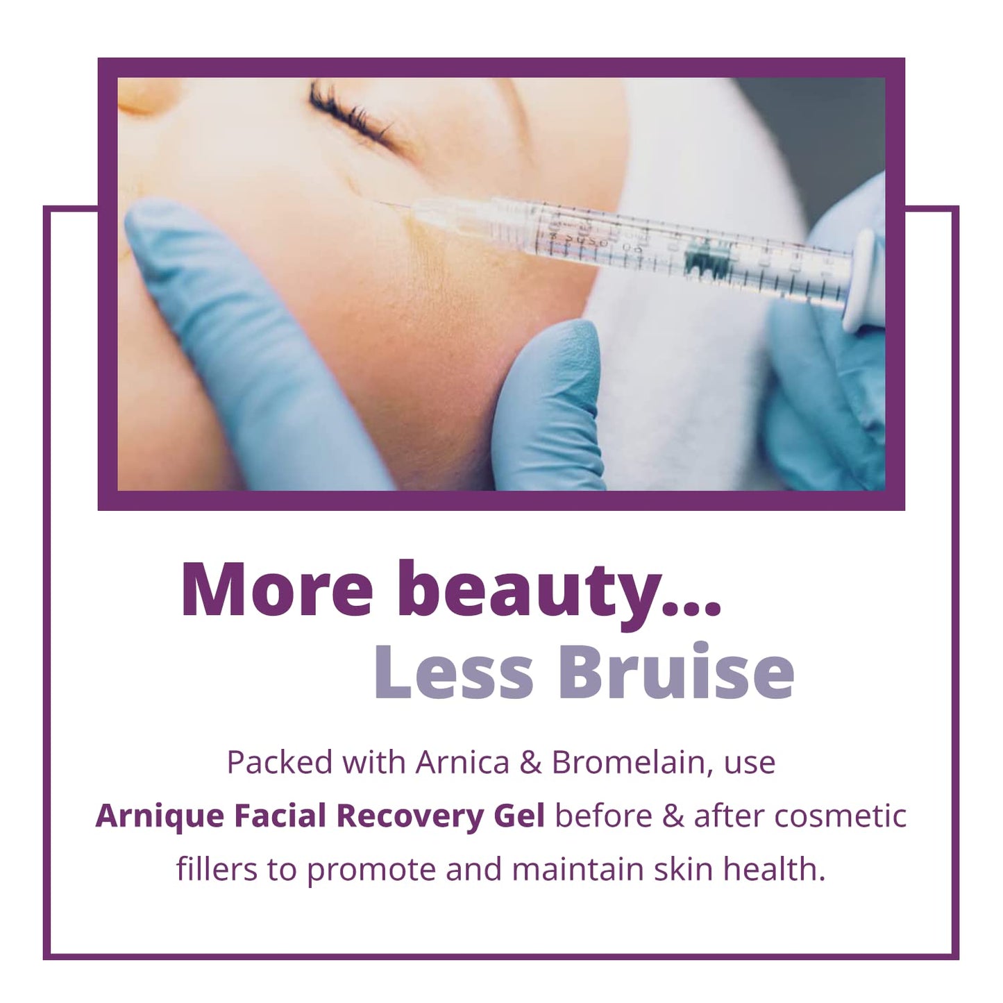 Arnique Arnica Montana y Bromelain Gel de recuperación facial para uso con rellenos y procedimientos cosméticos