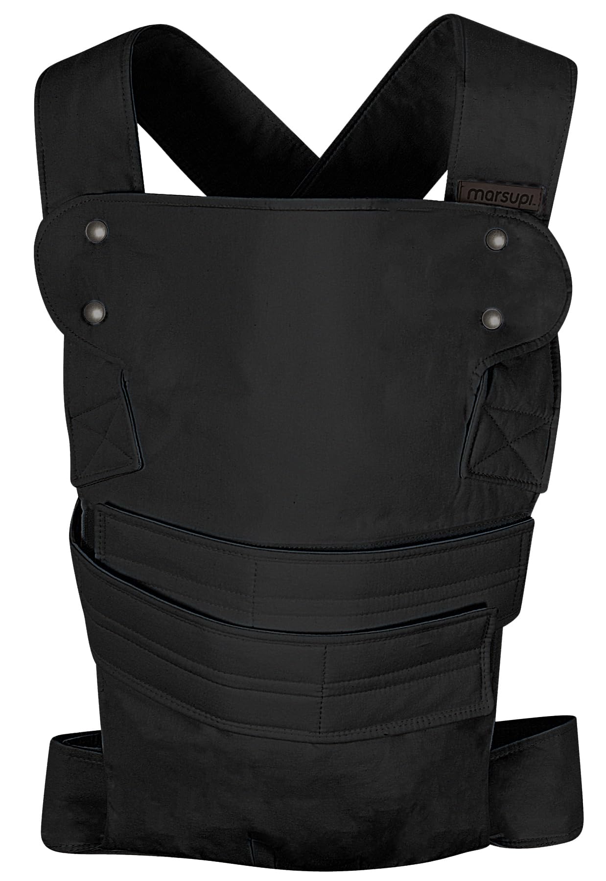 Portabebés Marsupi Classic Negro Black Ajustable de Algodón Orgánico Talla L