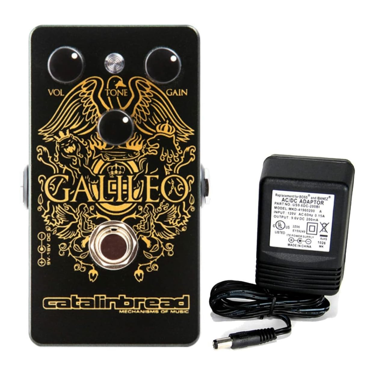 Catalinbread SFT Overdrive Pedal de efectos, Galileo Booster, Negro