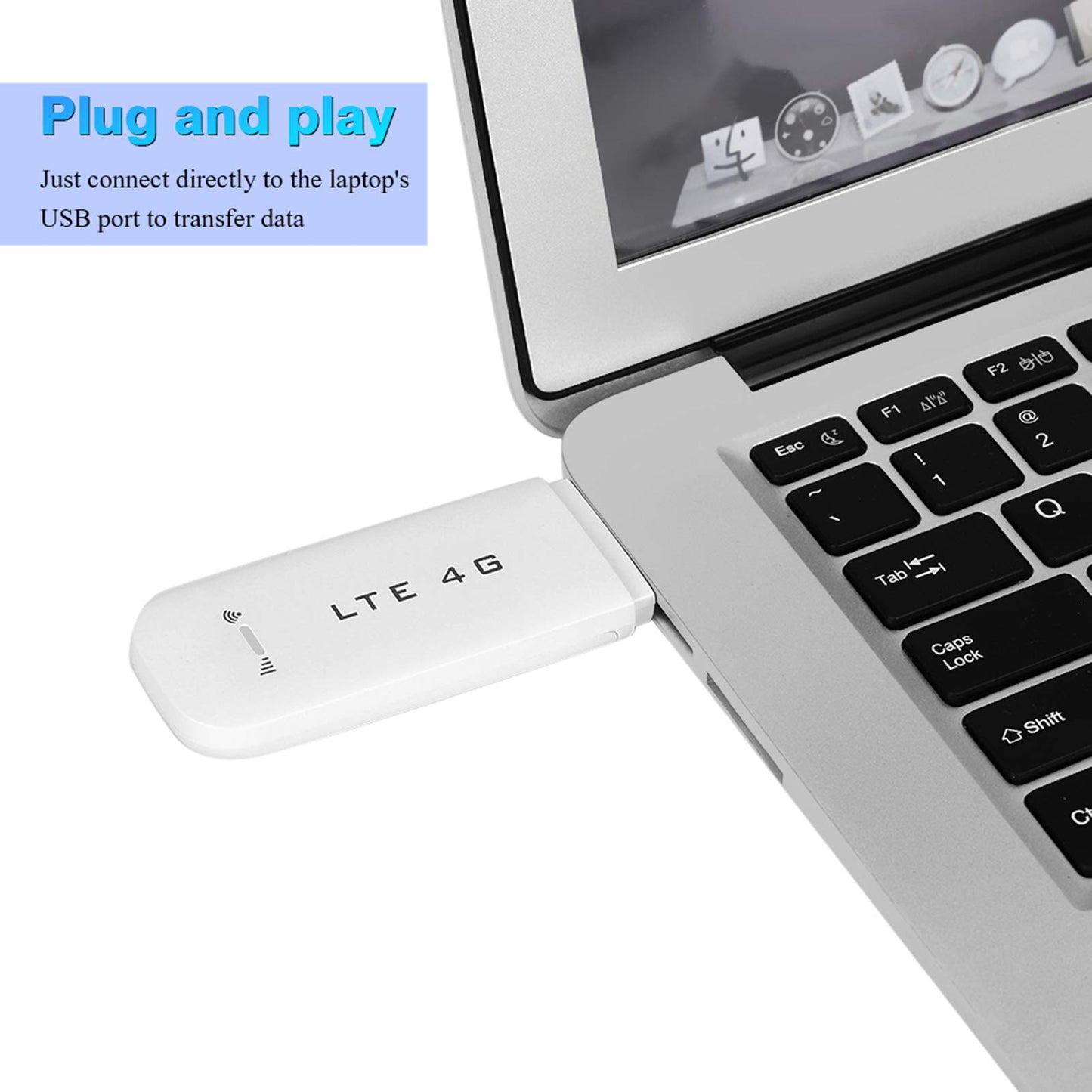 ASHATA 4G/ 3G Dongle,100 Mbps USB Dongle Router Móvil de Punto de Acceso Portátil,Con/sin Función WiFi (Opcional),Hotspot de la red inalámbrica(con Wifi)