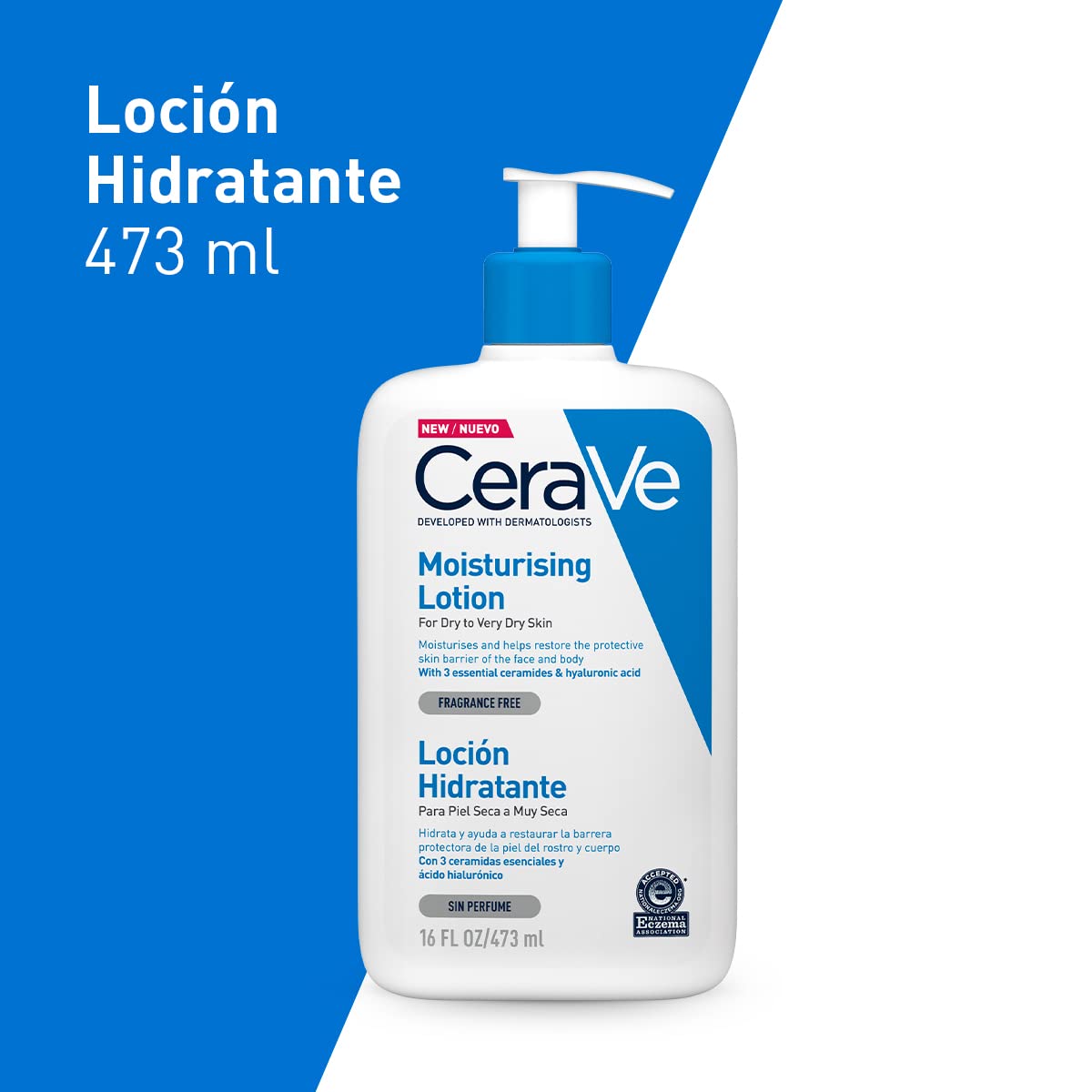Cerave Gel Facial tratamiento Anti-imperfecciones Para Piel Grasa o Acne, 40ml + Loción Hidratante de Rostro y Cuerpo para Piel Seca con Ácido Hialurónico 473ml