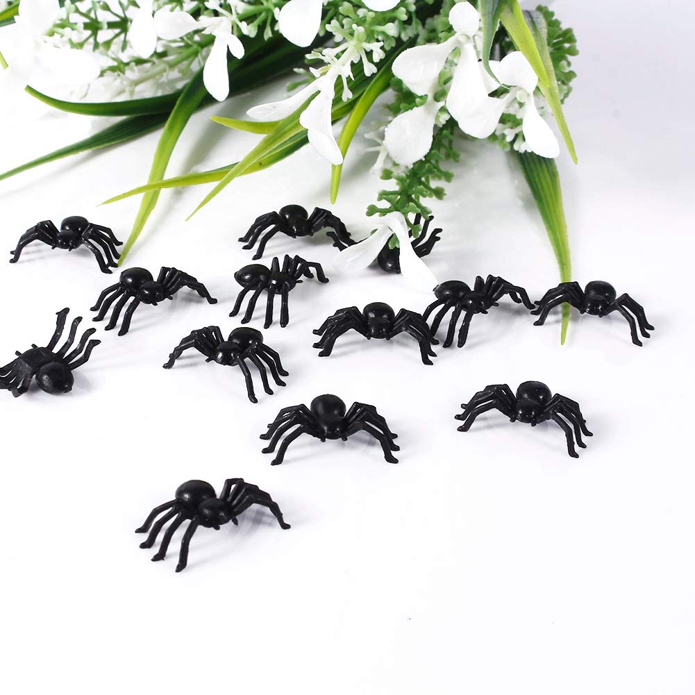 Insectos de Juguete Araña Gigante Halloween 50pcs 2cm para Fiestas Decorativas