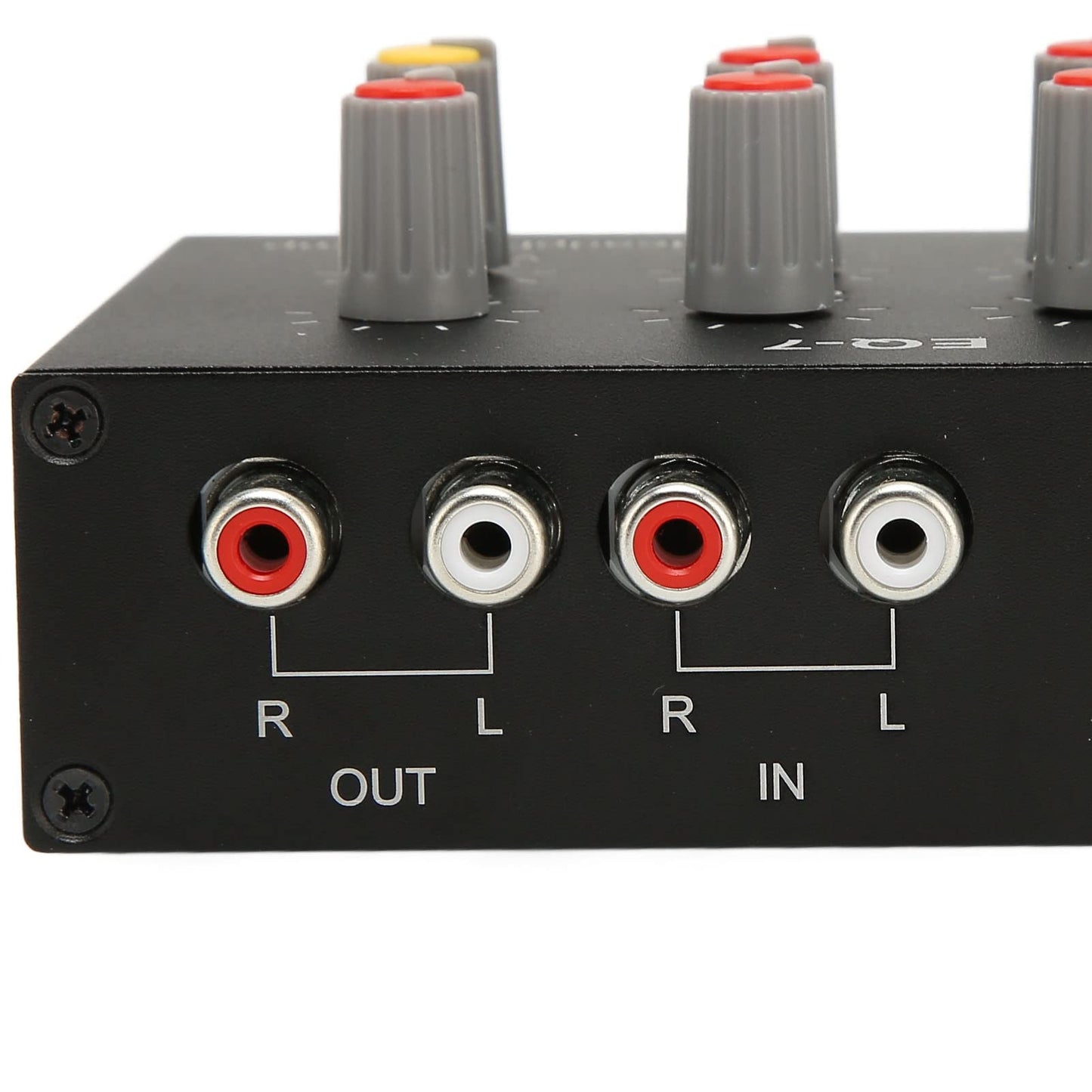 GOWENIC Ecualizador de Sonido de 7 Bandas de Doble Canal con Ajuste de Graves Altos de 12 DB, Salida de Entrada, Interfaz de 3,5 Mm, Compatible con Auriculares para Audio de Automóvil